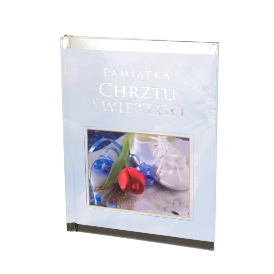 Pamiątka Chrztu Świętego - dla chłopca NIEBIESKA