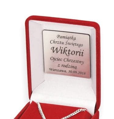 Srebrny medalik MB Cygańska łańcuszek SREBRO pr. 925 DEDYKACJA