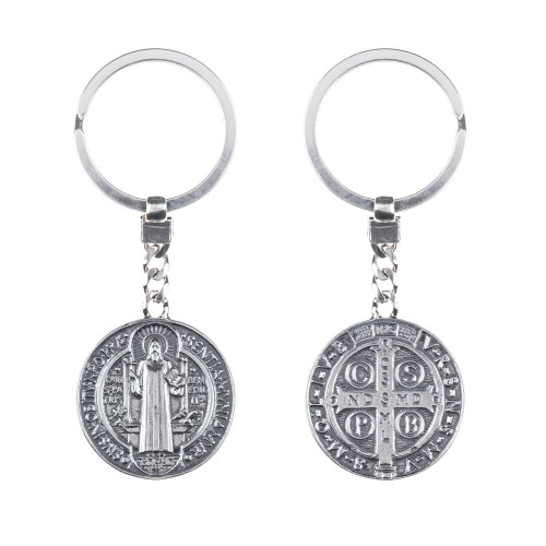 Brelok srebrny, pr.925 - Święty Benedyk