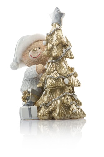 Figurka - miś - choinka - 13 cm