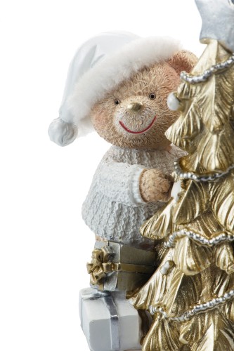 Figurka - miś - choinka - 13 cm