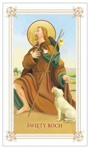 Obrazek święty - Święty Roch - 6,5 cm x 11 cm