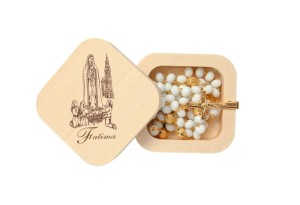 Pudełeczko magnetyczne na różaniec - Objawienie Fatimskie - bez różańca 