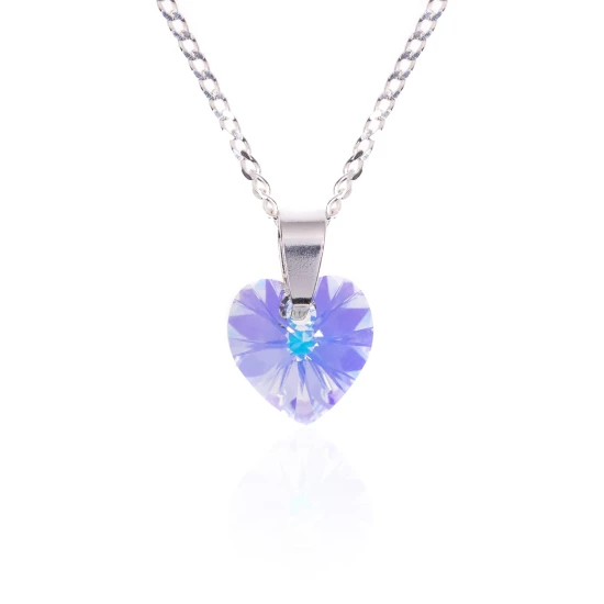 Zawieszka SWAROVSKI "Kryształowy wrzos" na łańcuszku DEDYKACJA - Pamiątka Prezent