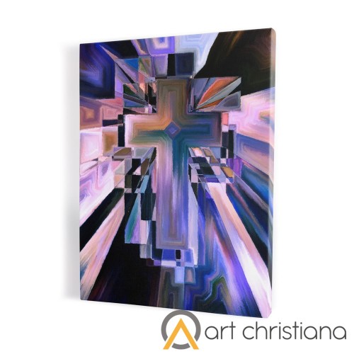 Obraz wykonany na płótnie - Krzyż Abstrakcja
