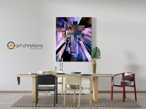 Obraz wykonany na płótnie - Krzyż Abstrakcja
