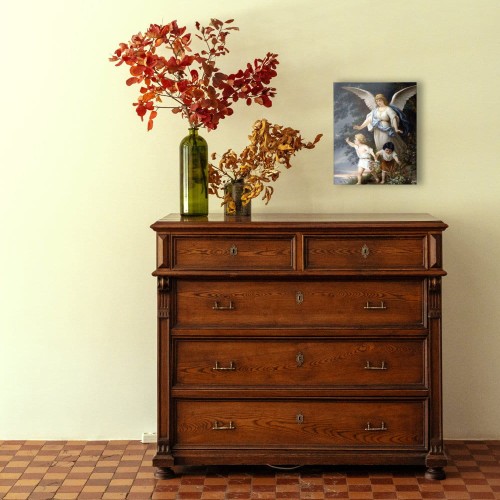 Obraz na desce lipowej - Anioł Stróż