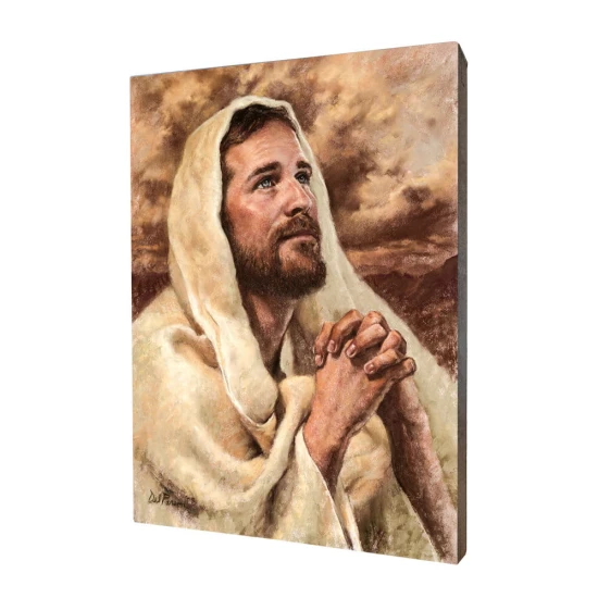 Obraz na desce lipowej - Jezus w modlitwie