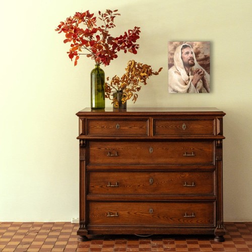 Obraz na desce lipowej - Jezus w modlitwie