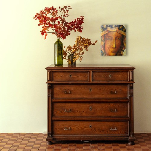 Obraz na desce lipowej - Matka Boska Częstochowska