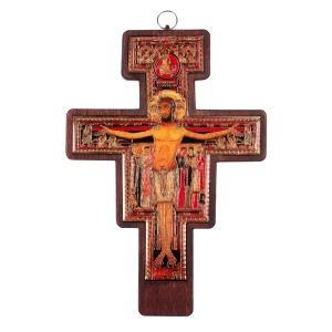 Krzyż San Damiano na naturalnym drewnie