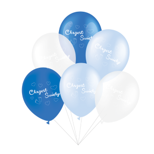 Zestaw balonów CHRZEST ŚWIĘTY - ROYAL BLUE 30cm - 6 sztuk