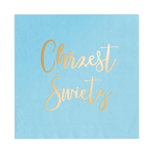 Serwetki niebieskie CHRZEST ŚWIĘTY - 10 sztuk