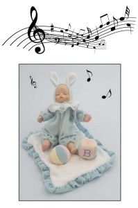 Pozytywka ŚPIJ DZIECINO - Pamiątka & Upominek Figurka BLUE