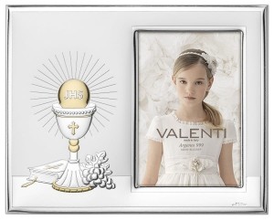 Srebrna ramka na zdjęcie I Komunia Święta 10×15 cm – VALENTI