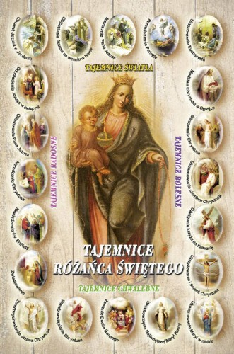 Tajemnice Różańca Świętego - Obrazek z modlitwą - 6,5x10