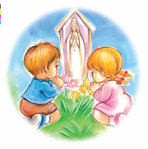 Aniołek - naklejka papierowa Ø 7cm