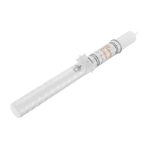 Świeca zdobiona srebrnym wisiorkiem ANIOŁEK