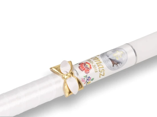 Świeca komunijna z motywem FolkStyle®