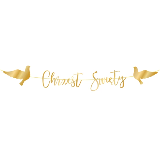 Baner CHRZEST ŚWIĘTY Girlanda ozdobna