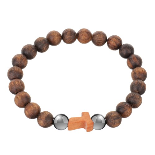 Bransoletka - Hematyt + Drzewo Oliwne + Orzech Włoski