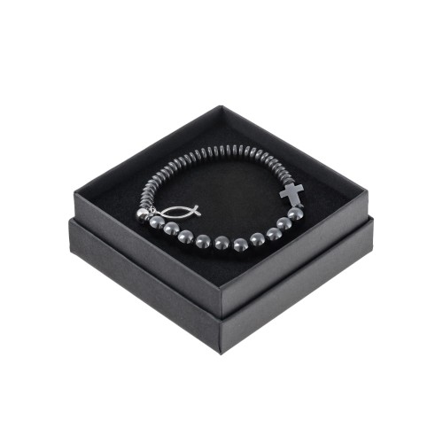 Bransoletka - dziesiątek różańca - hematyt