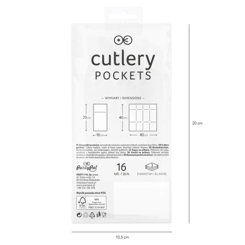 Serwetki na sztućce Komunia Święta IHS - 16 szt