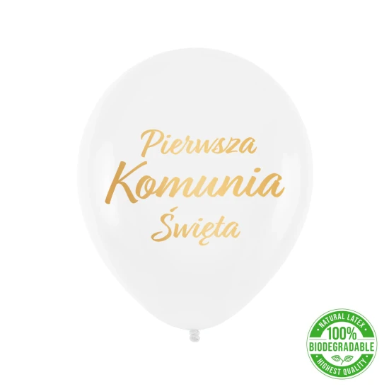Balon Komunia Święta Pierwsza Komunia 12cali - biodegradowalny