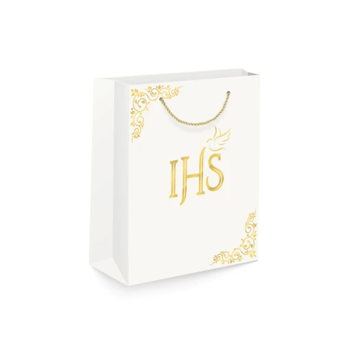 Torebka na prezenty Komunia Święta A4 (22 X 31 cm) - IHS