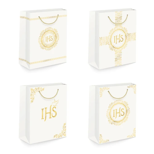 Torebka na prezenty Komunia Święta A4 (22 X 31 cm) - IHS