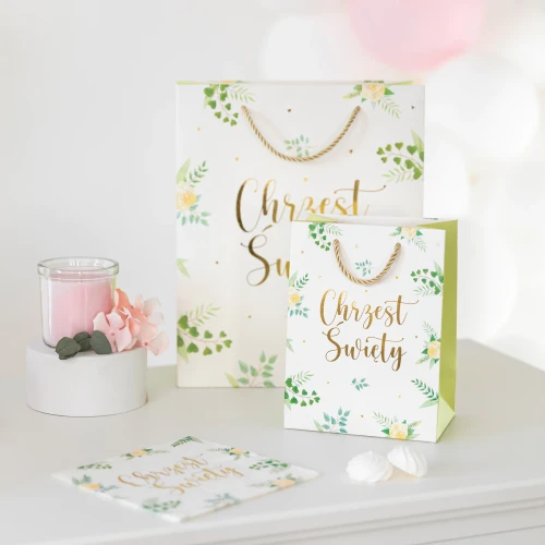 Torebka na prezent CHRZEST ŚWIĘTY duża- kolekcja EUKALIPTUS