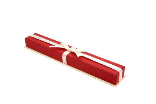 Etui Tekturowe z Kokardką Podłużne z grawerem / czerwone