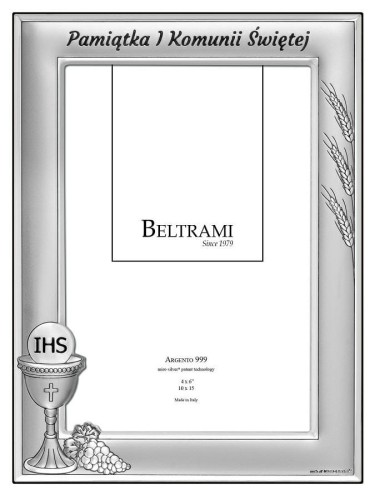 Srebrna ramka na zdjęcie - Pamiątka I Komunii Świętej