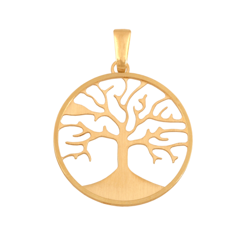 ZŁOTY komplet DRZEWO SZCZĘŚCIA z łańcuszkiem pr. 585 DEDYKACJA - Pamiątka Prezent