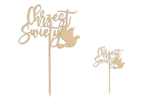 Topper okazjonalny CHRZEST ŚWIĘTY - Dekoracje drewniane