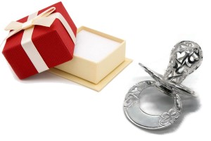 Srebrny smoczek p.925 w eleganckim etui - Prezent Pamiątka