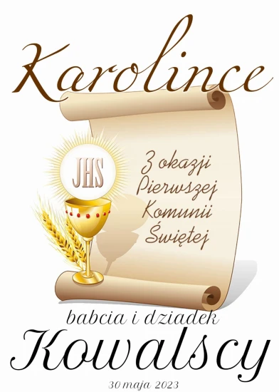 Drewniana skarbonka UROCZYSTOŚĆ - Pamiątka & Upominek