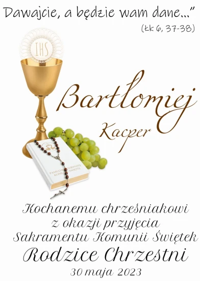 Drewniana skarbonka UROCZYSTOŚĆ - Pamiątka & Upominek