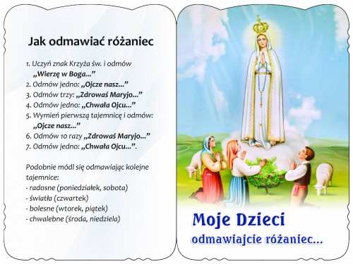 Karnet Modlitewny - Moje dzieci odmawiajcie różanie 10,5x14