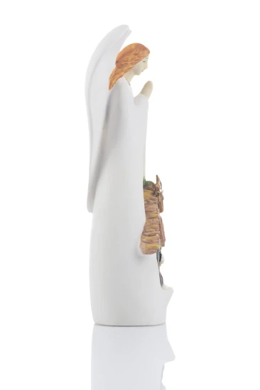 Szopka bożonarodzeniowa - Święta Rodzina - Anioł - świecąca -18cm
