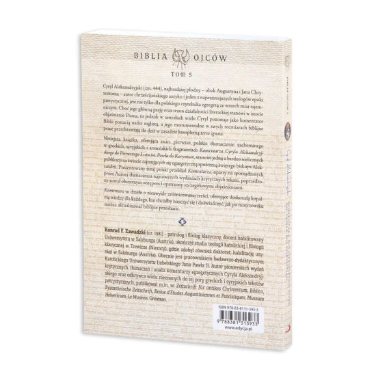 Komentarz do Pierwszego Listu św. Pawła do Koryntian Biblia Ojców. Tom V Cyryl Aleksandryjski