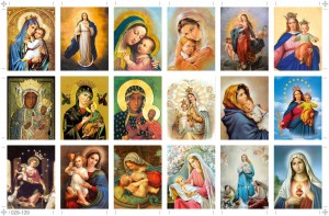 Naklejki Świętych – MIX (18 szt.) – papierowe, samoprzylepne