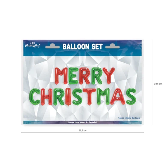 Balony foliowe MERRY CHRISTMAS ozdoba Boże Narodzenie
