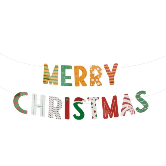 Baner MERRY CHRISTMAS Girlanda ozdobna Boże Narodzenie 300 cm