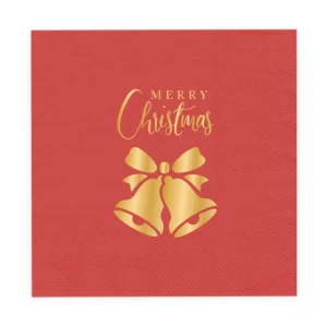 Serwetki świąteczne Dzwonki - Merry Christmas - 10 szt 