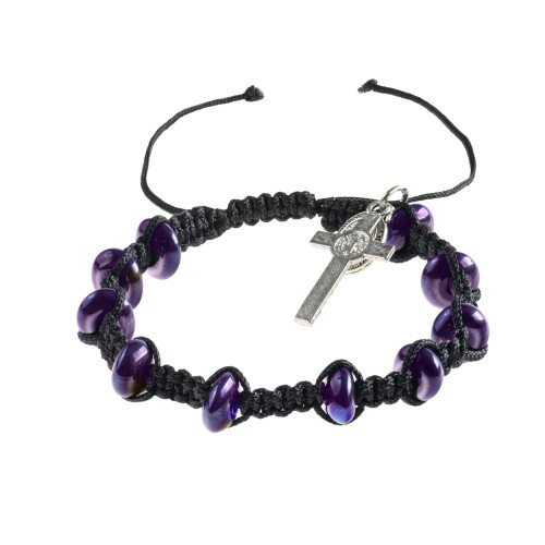 Bransoletka - dziesiątek różańca - św. Benedykt