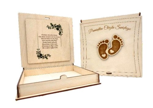 Pudełko upominkowe na drobiazgi - Chrzest pamiątka