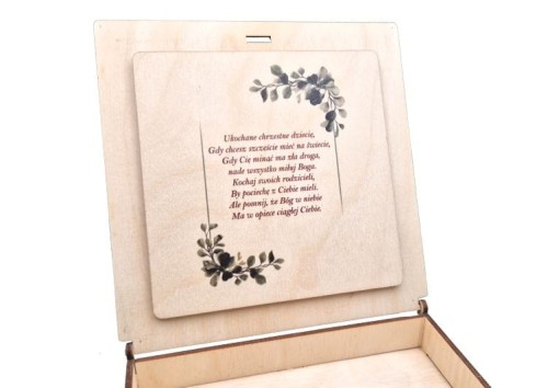 Pudełko upominkowe na drobiazgi - Chrzest pamiątka