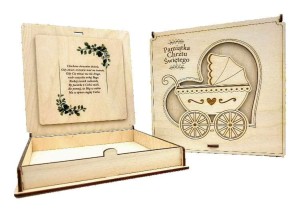 Pudełko upominkowe na drobiazgi - Chrzest pamiątka