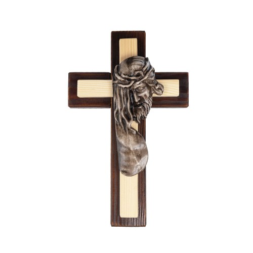 Krzyż drewniano - gipsowy - 33cm